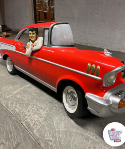 Figura Decoración Elvis Chevy 57