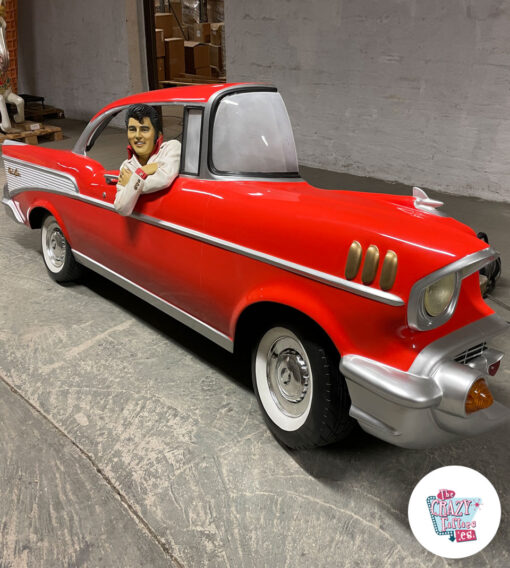 Figura Decoración Elvis Chevy 57