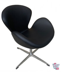 Swan Chair Ecopiel Negra