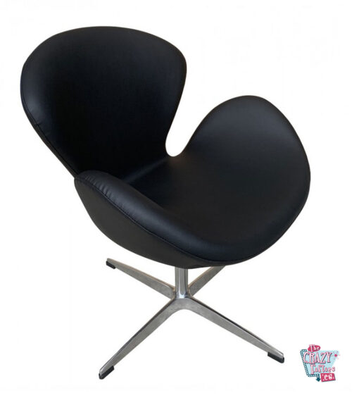 Swan Chair Ecopiel Negra