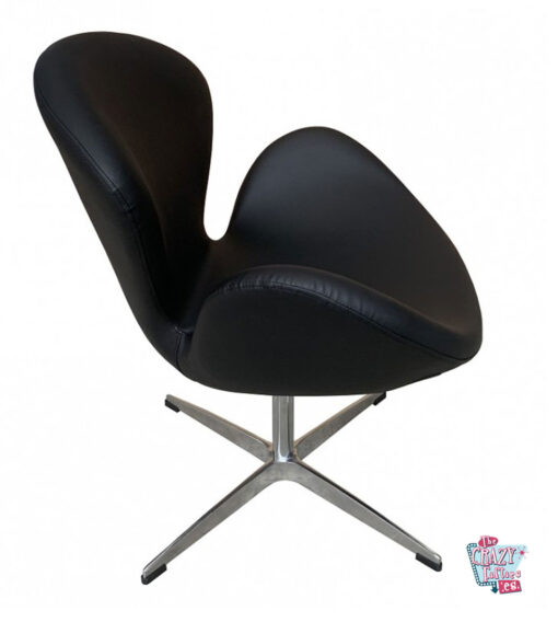 Swan Chair Ecopiel Negra