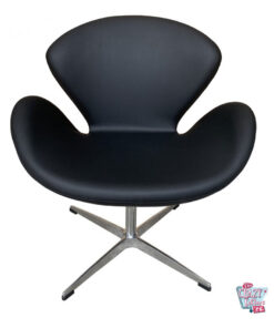 Swan Chair Vinilo negra