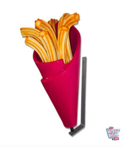 Figura Decoración Cono Churros Pared Rosa