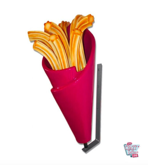 Figura Decoración Cono Churros Pared Rosa