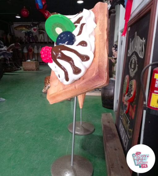 Figura Decoración Gofre Con Toppings