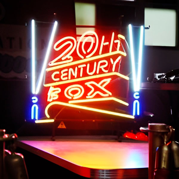 Decoración estilo Hollywood neon 20th Century Fox