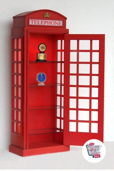 Scaffalatura per cabina telefonica inglese »Thecrazyfifties.es
